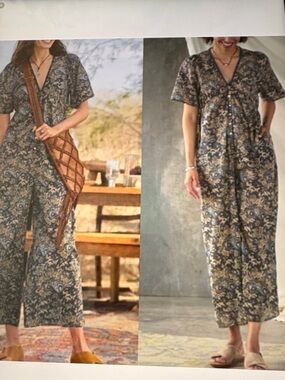 Sundance Lightweight Paisley Floral Jumpsuit S